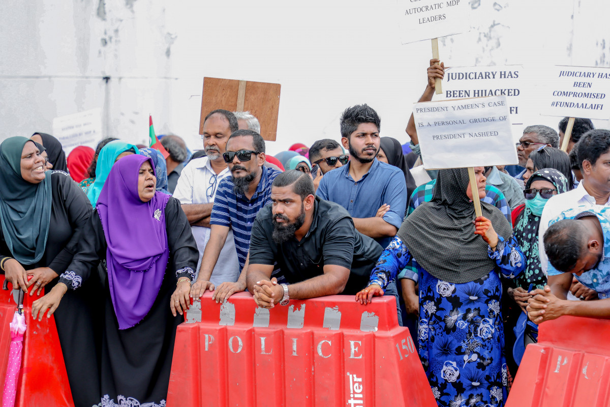 ކުރީގެ ރައީސް ޔާމިން ޝަރީއަތައް ހާޒިރުކުރުން-- ފޮޓޯ : ޔޫސުފް ސޮފްވާން