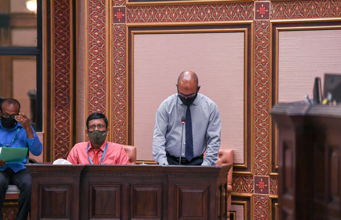 ރައްޔިތުންގެ މަޖިލީހުގެ 2020 ވަނަ އަހަރުގެ ދެވަނަ ދައުރުގެ 9 ވަނަ ޖަލްސާގެ ތެރެއިން -- ފޮޓޯ: ރައްޔިތުންގެ މަޖިލިސް