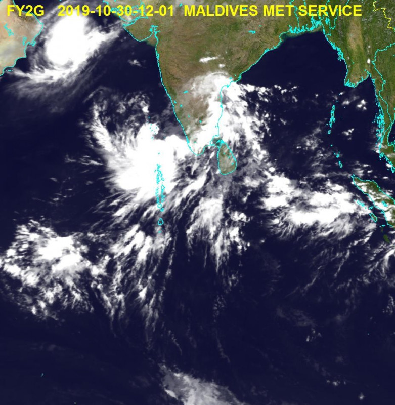 ރާއްޖޭގެ މަތީގައި އުފެދިފައިވާ ކޮޅިގަނޑުގެ ސެޓެލައިޓް ފޮޓޮއެއް