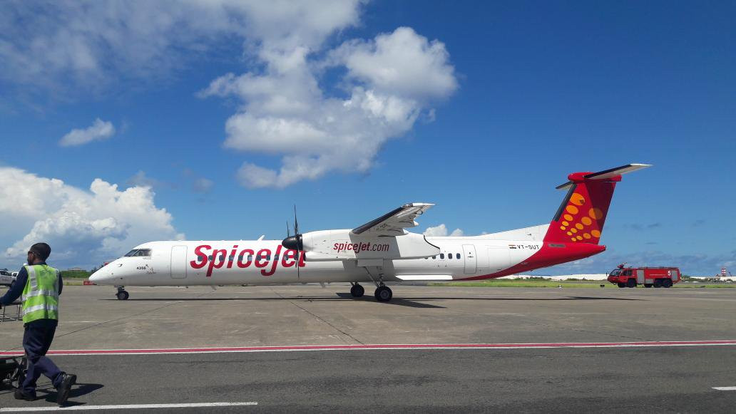 A SpiceJet flight