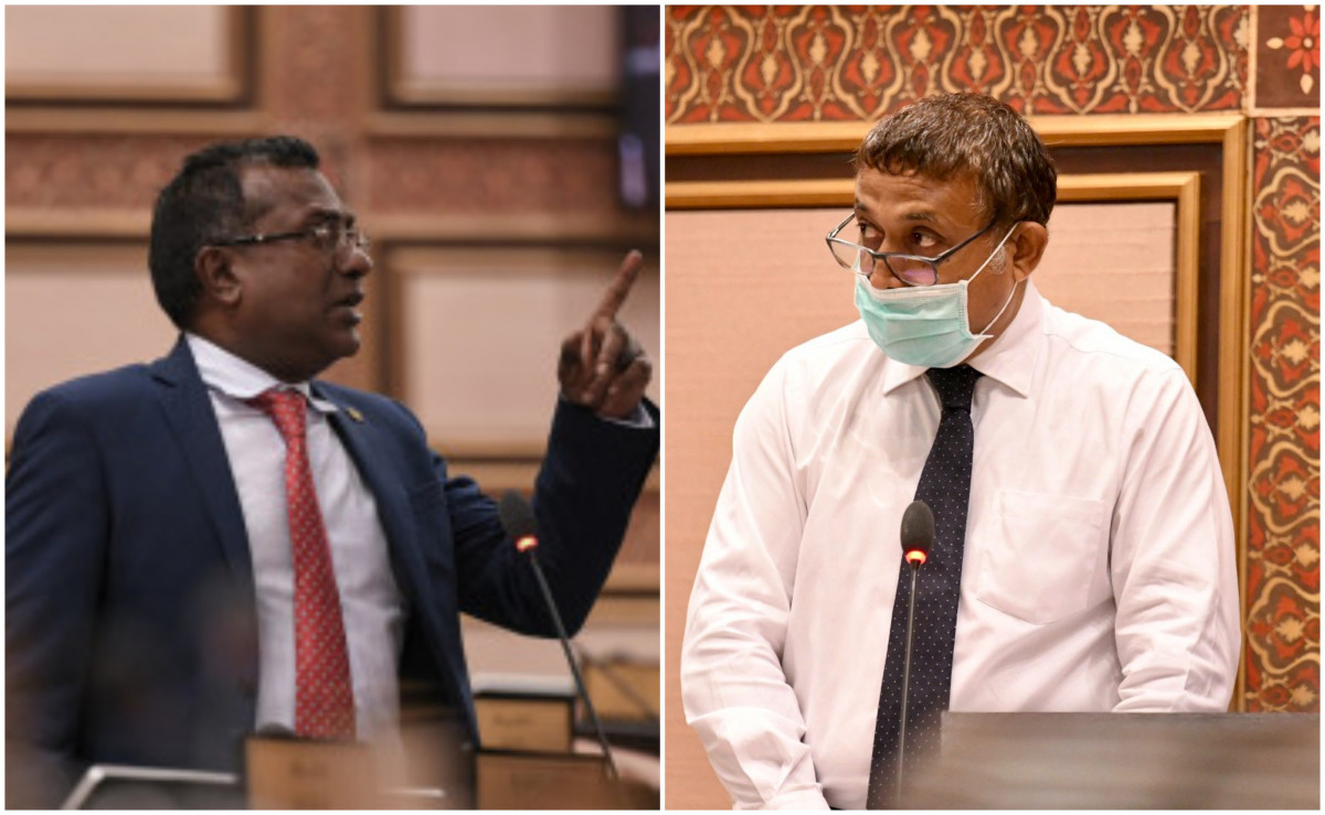 މިނިސްޓަރ އޮފް ނޭޝަނަލް ޕްލޭނިންގ، ހައުސިންގ އެންޑް އިންފްރާސްޓްރަކްޗަރ މުހައްމަދު އަސްލަމް އަދި ކާށިދޫ ދާއިރާގެ މެމްބަރު އަބްދުﷲ ޖާބިރު