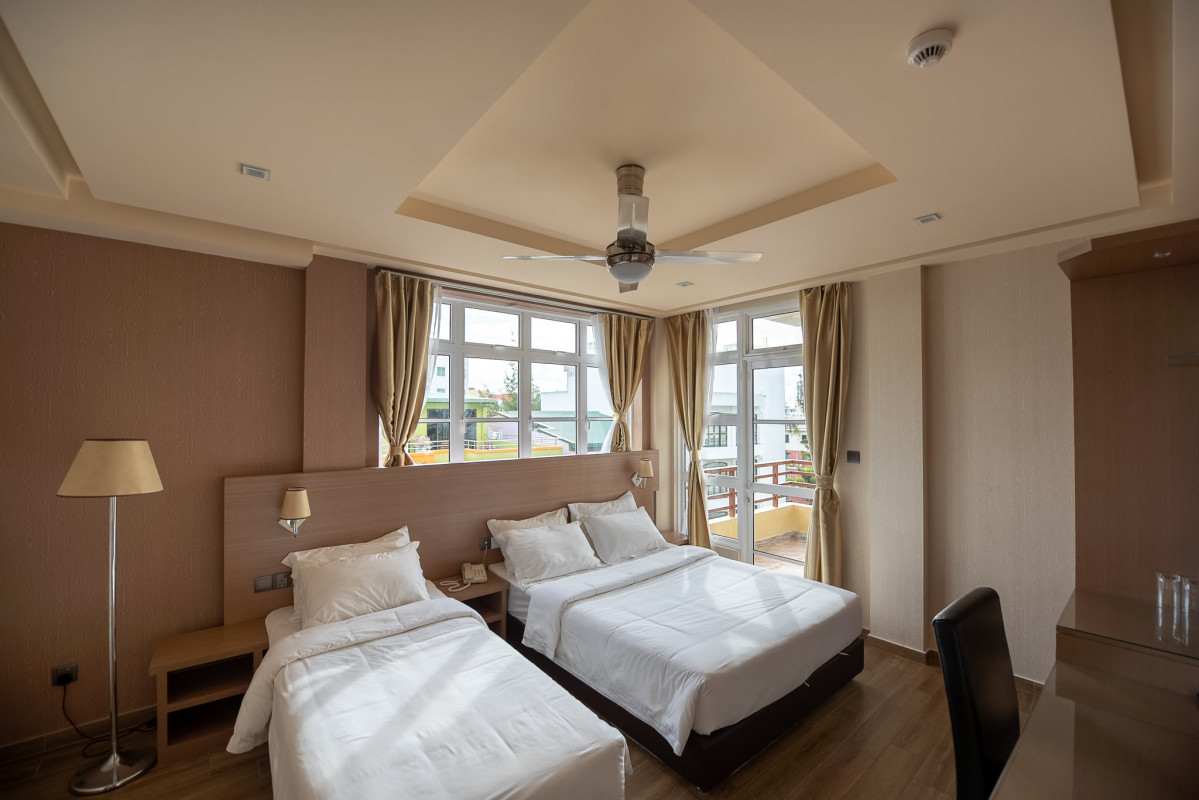 A guesthouse in the suburban extension of the capital city