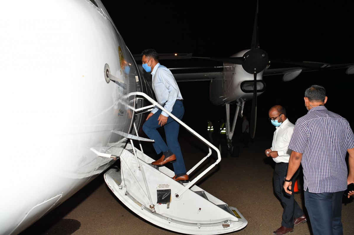 ނައިބް ރައީސް ފައިސަލް ނަސީމް އައްޑޫ އަދި ފުވައްމުލަކަށް ކުރެއްވި ދަތުރުފުޅު ނިންމަވާލެއްވުމަށްފަހު މާލެ ވަޑައިގަންނަވަނީ