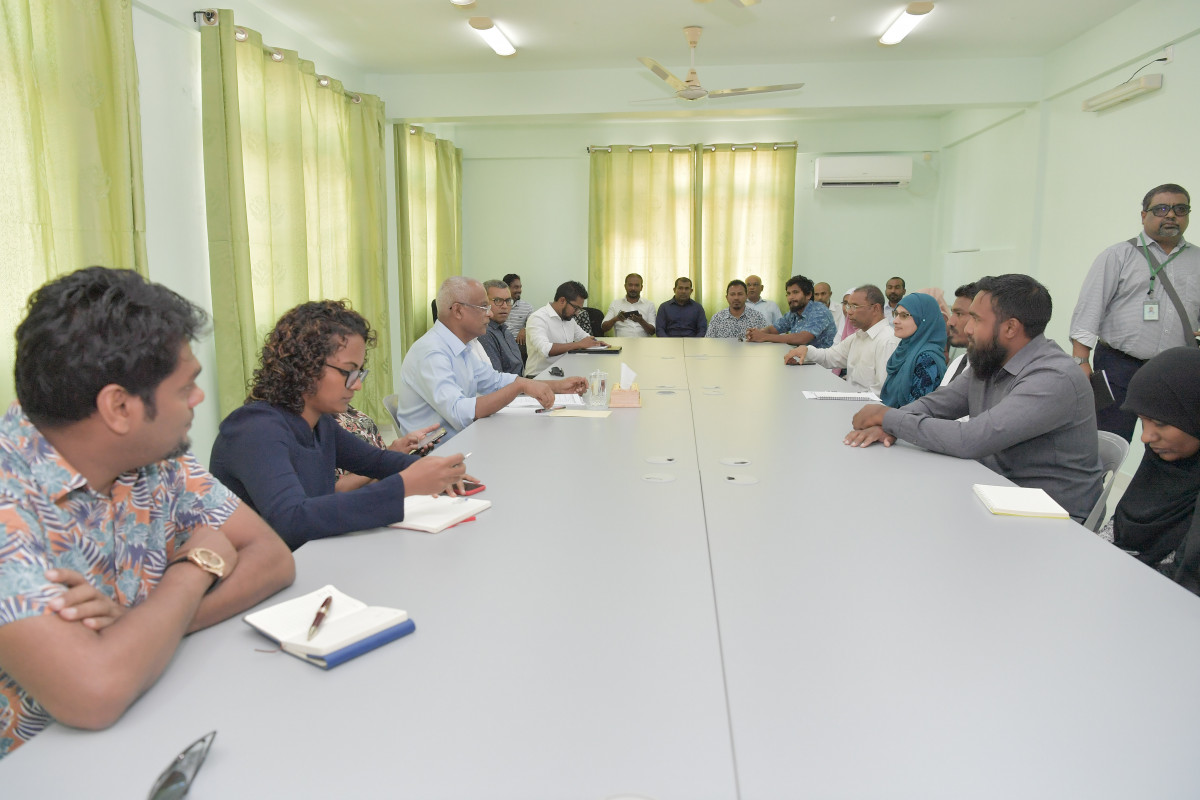 13 ޖުލައި 2019 --އަބްދުއްސަމަދު މެމޯރިޔަލް ހޮސްޕިޓަލްއަށް ކުރެއްވި ޒިޔާރަތުގެތެރެއިން-- ފޮޓޯ: ރައީސް އޮފީސް