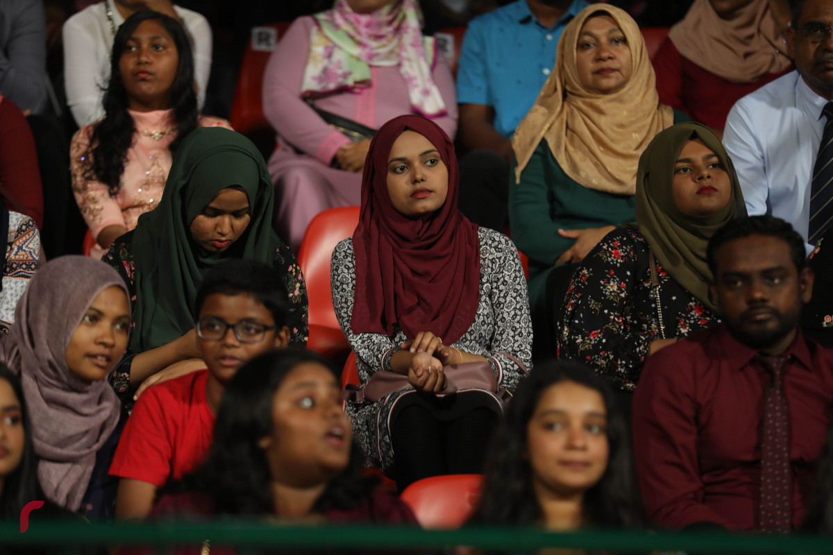 26 ޖުލައި 2019 --މިނިވަން ދުވަހުގެ ރަސްމީ ޕެރޭޑުގެ ހަރަކާތްތައް، ގަލޮޅު ދަނޑުގައި ބޭއްވި ޕެރޭޑް ޝަރަފްވެރި ކޮށްދެއްވީ ރައީސުލް ޖުމްހޫރިއްޔާ އިބްރާހިމް މުހައްމަދު ސޯލިހް-- ފޮޓޯ: ޝުއައިބް މުހައްމަދު