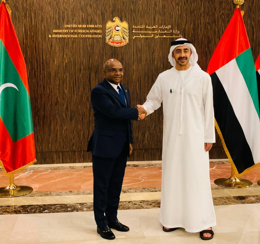 Shahid with Sheikh Abdulla, Minister of Foreign Affairs and International Cooperation of UAE