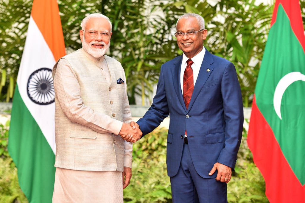 Indian Prime Minister Narendra Modi and President Ibrahim Mohamed Solih