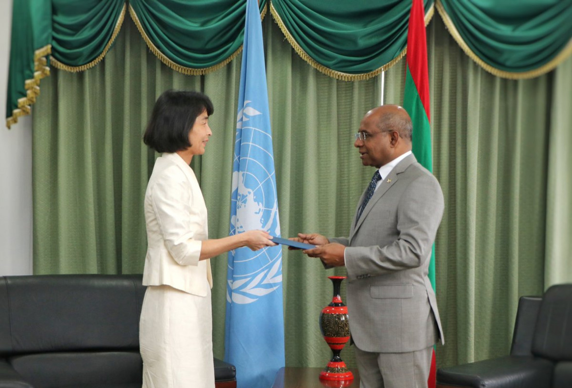 ޔޫއެންޑީޕީގެ ފަރާތުން ރައްޖެއަށް ކަނޑައެޅުއްވި ރެޒިޑެންޓް ރެޕްރެޒެންޓޭޓިވް ލެޓަރ އޮފް އެޕޮއިންޓް މެންޓް މިނިސްޓަރ ޝާހިދަށް އަރުވުން