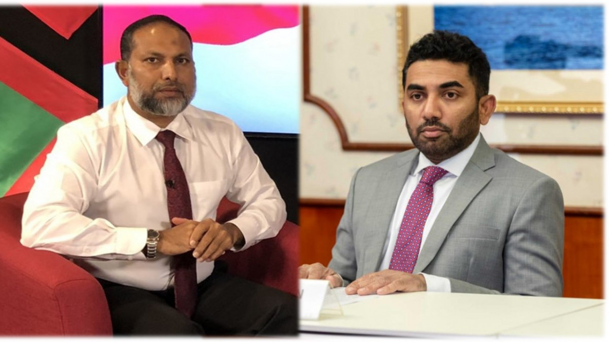 ހެލްތް މިނިސްޓަރ އަބްދުﷲ އަމީން (ކ) އަދި ހޯމް މިނިސްޓަރ އިމްރާން އަބްދުﷲ (ވ)؛ މި ދެމިނިސްޓަރުންގެ އިތުރުން މި ސަރުކާރުގައި ހިމެނުނު 5 މިނިސްޓަރަކު މާލީ ބަޔާން ހުށަހަޅާފައި ނުވޭ