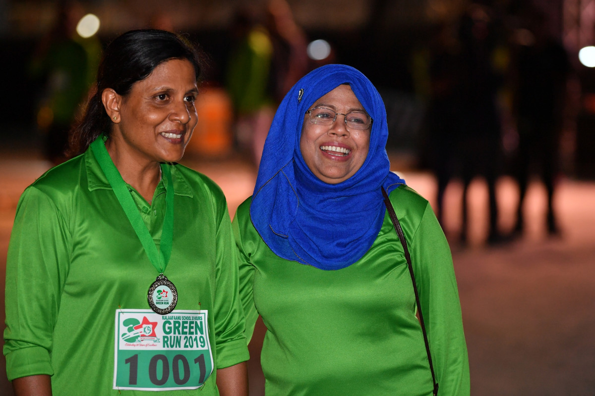 6 ޖުލައި 2019 --ކަލާފާން ސްކޫލްގެ ގްރީން ރަންގައި ރައީސުލްޖުމްހޫރިއްޔާގެ އަނބިކަނބަލުން ފަޒްނާ އަހްމަދު -- ފޮޓޯ: ރައީސް އޮފީސް