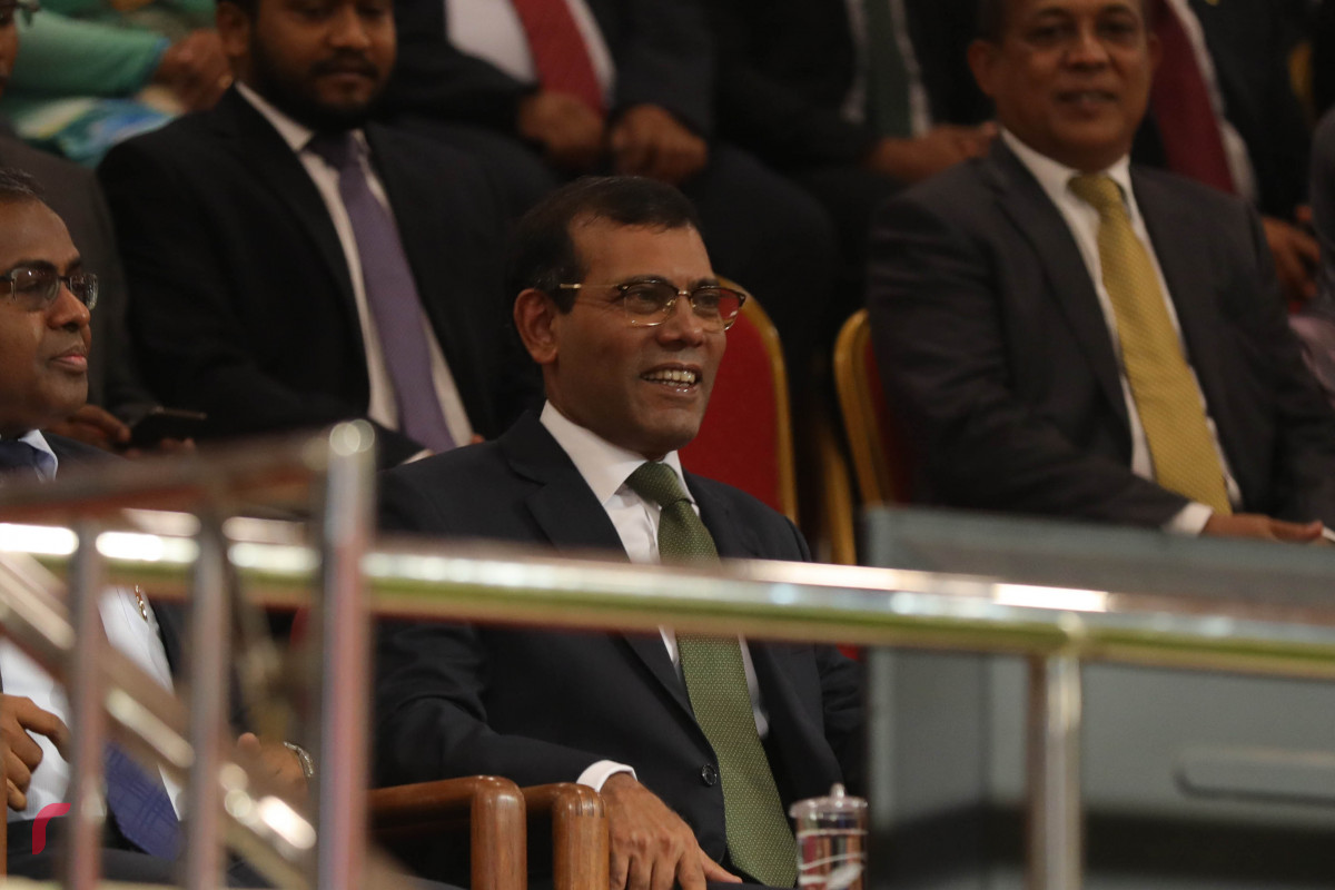 26 ޖުލައި 2019 --މިނިވަން ދުވަހުގެ ރަސްމީ ޕެރޭޑުގެ ހަރަކާތްތައް، ގަލޮޅު ދަނޑުގައި ބޭއްވި ޕެރޭޑް ޝަރަފްވެރި ކޮށްދެއްވީ ރައީސުލް ޖުމްހޫރިއްޔާ އިބްރާހިމް މުހައްމަދު ސޯލިހް-- ފޮޓޯ: ޝުއައިބް މުހައްމަދު