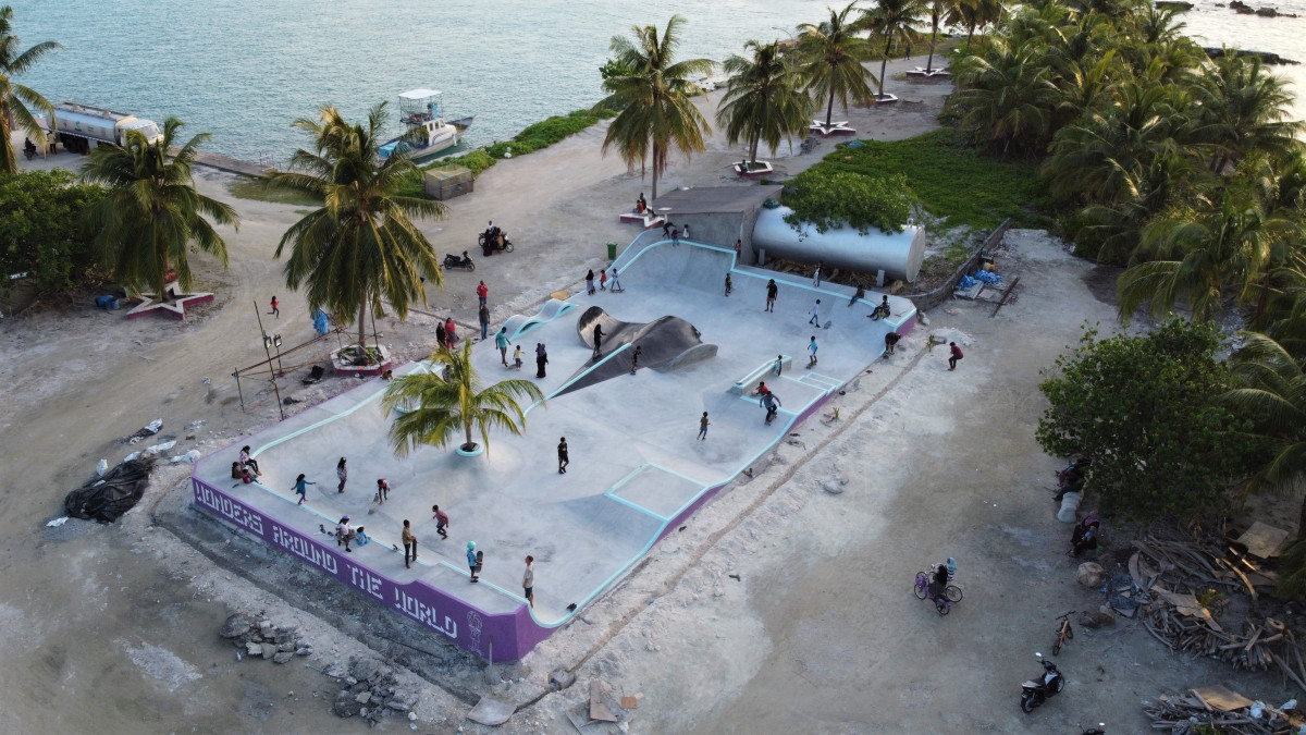 މ. މުލީގައި ތަރައްގީ ކުރަމުންދާ ސްކޭޓް ޕާކު: މަސައްކަތުގެ ބޮޑުބައި ވަނީ ނިމިފައި