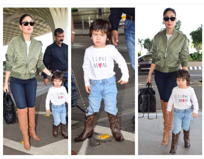 ކަރީނާ އާއި ތައިމޫރު އެއާޕޯޓްގައި