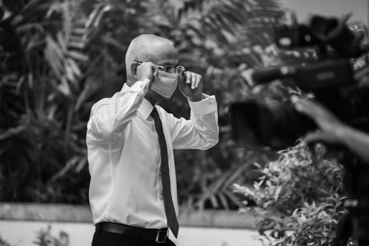 ރައީސުލްޖުމްހޫރިއްޔާ ބޭއްވެވި ނޫސްވެރިންގެ ބައްދަލުވުމުގެ ތެރެއިން -- ފޮޓޯ: ރައީސް އޮފީސް