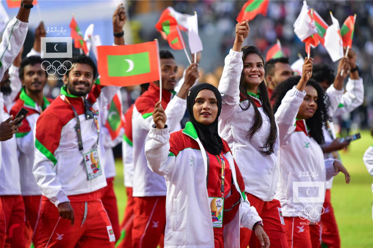 19 ޖުލައި 2019 --އިންޑިއަން އޯޝަންސް އައިލެންޑް ގޭމްސް 2019 ގެ ހުޅުވުމުގެ ރަސްމިއްޔާތުގައި ދިވެހި ޓީމުތައް-- ފޮޓޯ: އައިއޯއައިޖީ މީޑިޔާޓީމް