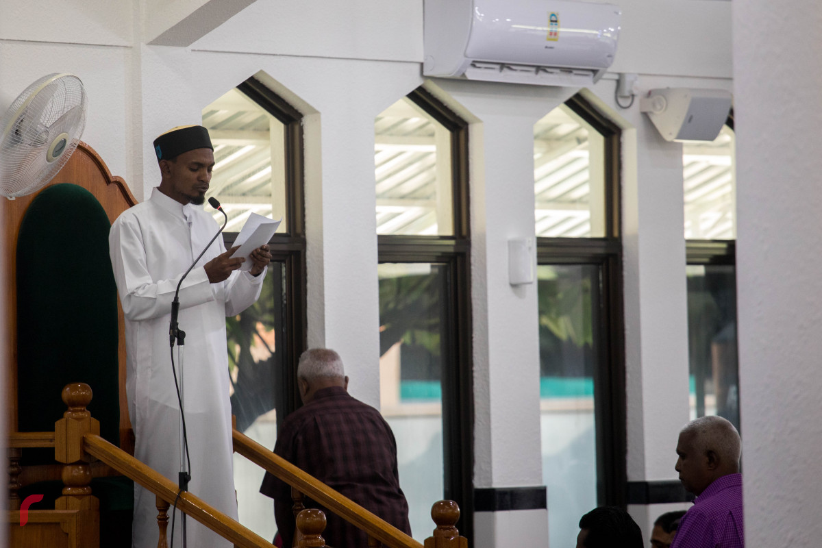 11 ޖުލައި 2019/ ހއ.ހޯރަފުށި--ހޯރަފުށި މަސްޖިދުލް އައްވާބުގައި ކުރެވުނު އީދު ނަމާދު ގެ ތެރެއިން-- ފޮޓޯ: ޝުއައިބް މުހައްމަދު