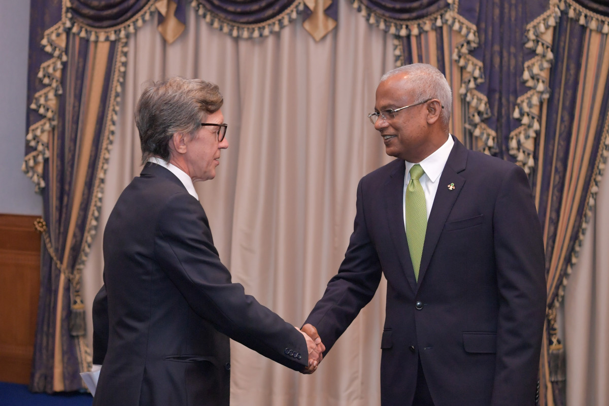 Ambassador Yury B. Materiy with President Ibrahim Mohamed Solih