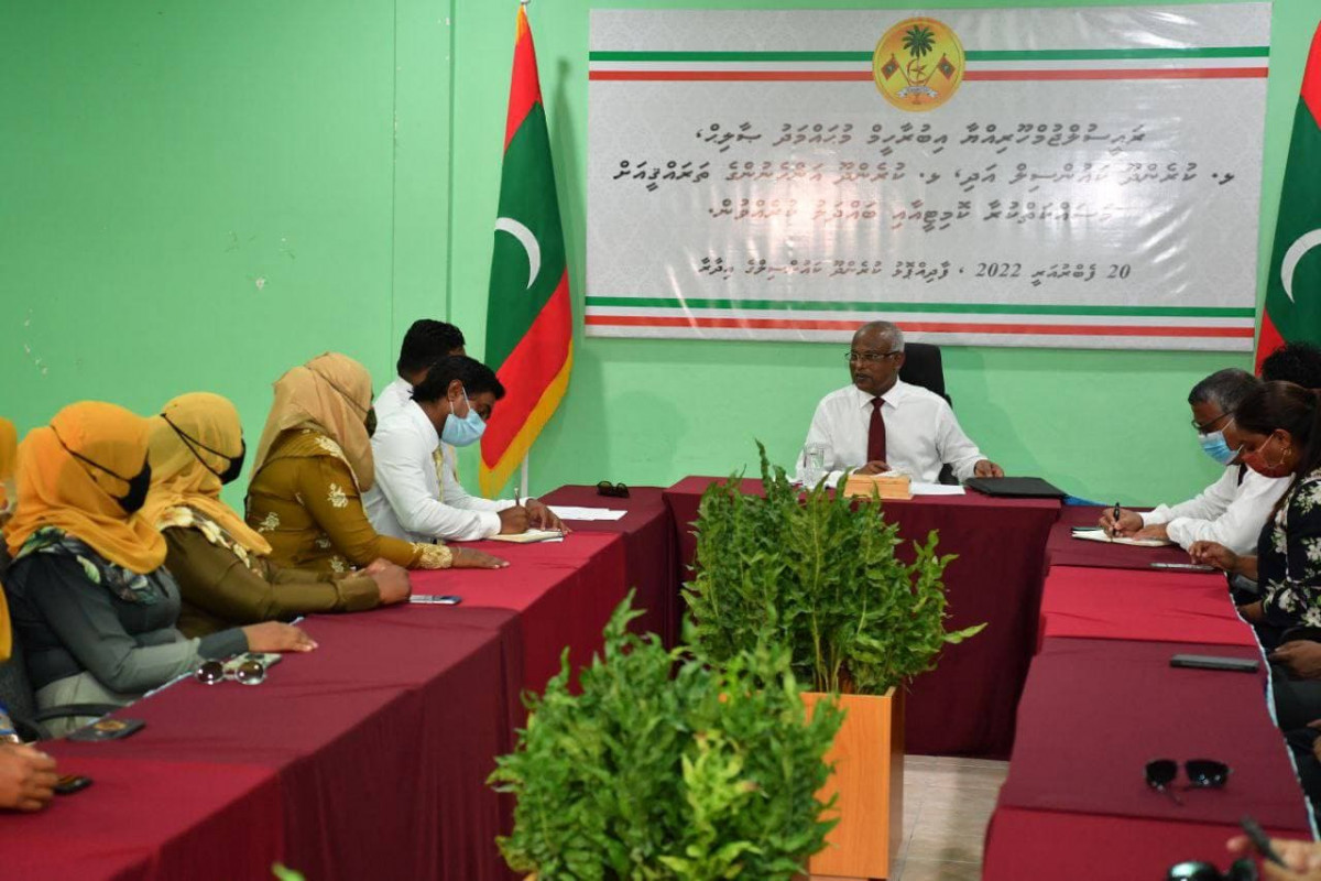 President Solih met with the Kurendhoo council and residents as part of his recent tour of the atoll