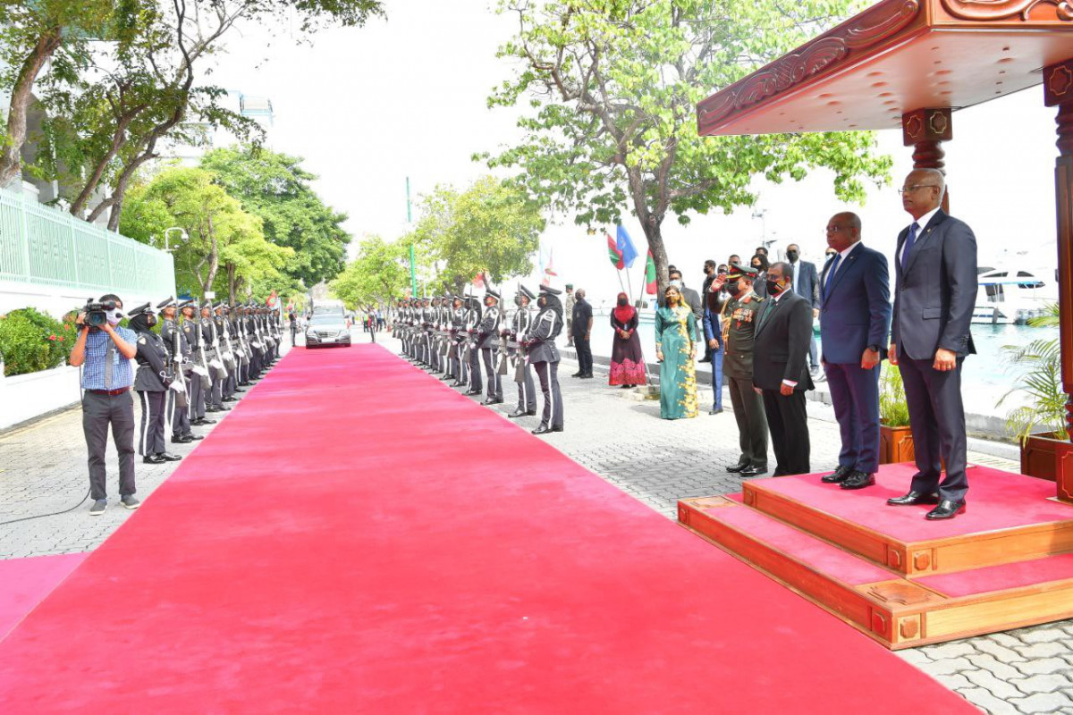 އދގެ އާއްމު މަޖިލީހުގެ 76ވަނަ ސެޝަންގެ ރައީސް އަބްދުﷲ ޝާހިދު ރާއްޖެ ވަޑައިގަތުން - ފޮޓޯ: ރައީސް އޮފީސް