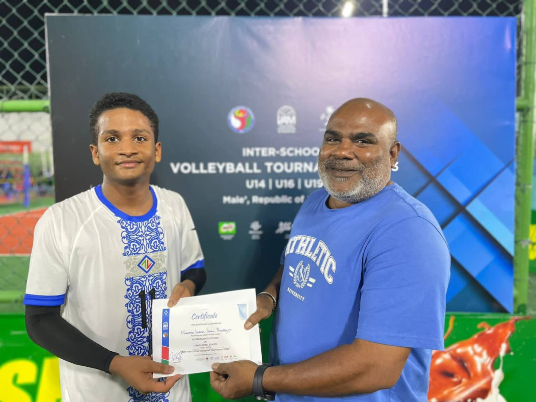 މެޗުގެ މޮޅު ކުޅުންތެރިޔަކަށް ހޮވުނު ކުނބުރުދޫ ސްކޫލްގެ މުޙައްމަދު އިކުރާމް އިސްމާއީލް