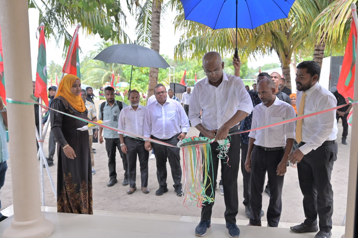 ރައީސުލްޖުމްހޫރިއްޔާ އިބްރާހިމް މުހައްމަދު ޞާލިހް ކޮނޑޭ ކައުންސިލް އިދާރާގެ އައު އިމާރާތް ހުޅުވައިދެއްވަނީ