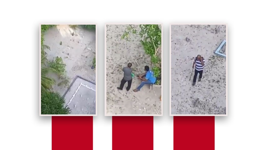 ހެންވޭރު ސަހަރާތެރެއަށް ތިން މީހަކު ވަދެ އުޅޭ މަންޒަރު ފެންނަ ވީޑިއޯ