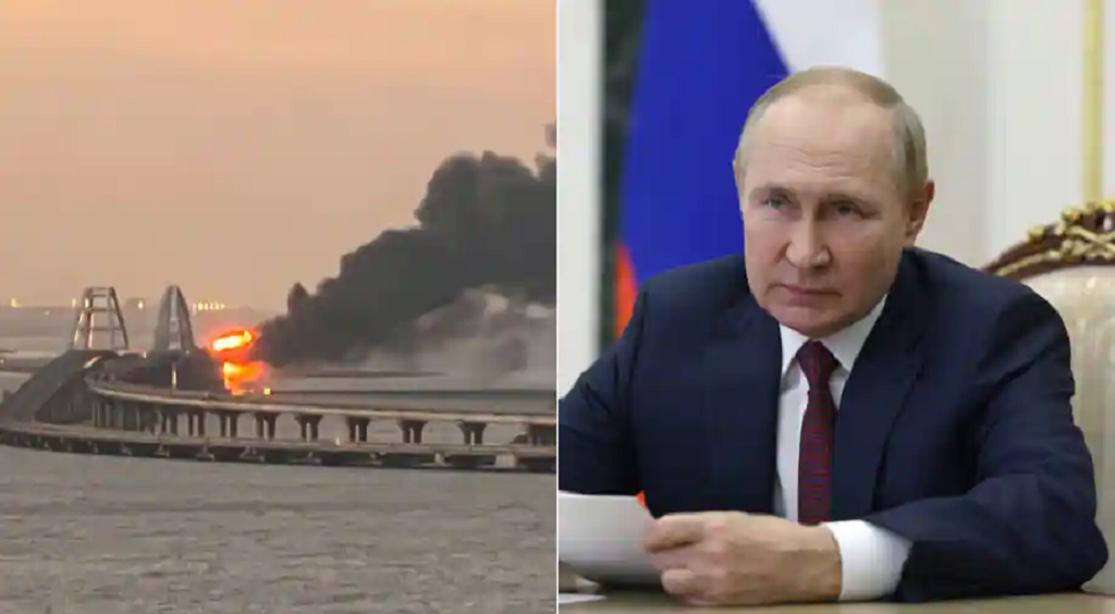 ރަޝިޔާގެ ރައީސް ޕޫޓިން، އަދި ކްރައިމިއާ ބްރިޖް ގޮވާ މަންޒަރު