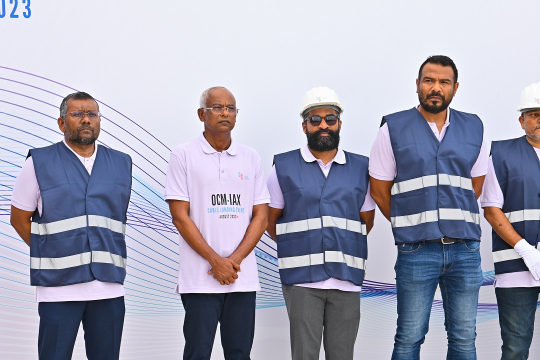 އޯ.ސީ.އެމް-އައި.އޭ.އެކްސް ސަބްމެރިން ކޭބަލް ސިސްޓަމް ރާއްޖެއާ ގުޅައިލުމަށް ބޭއްވި ރަސްމިއްޔާތުގެ ތެރެއިން - ފޮޓޯ: ރައީސް އޮފީސް