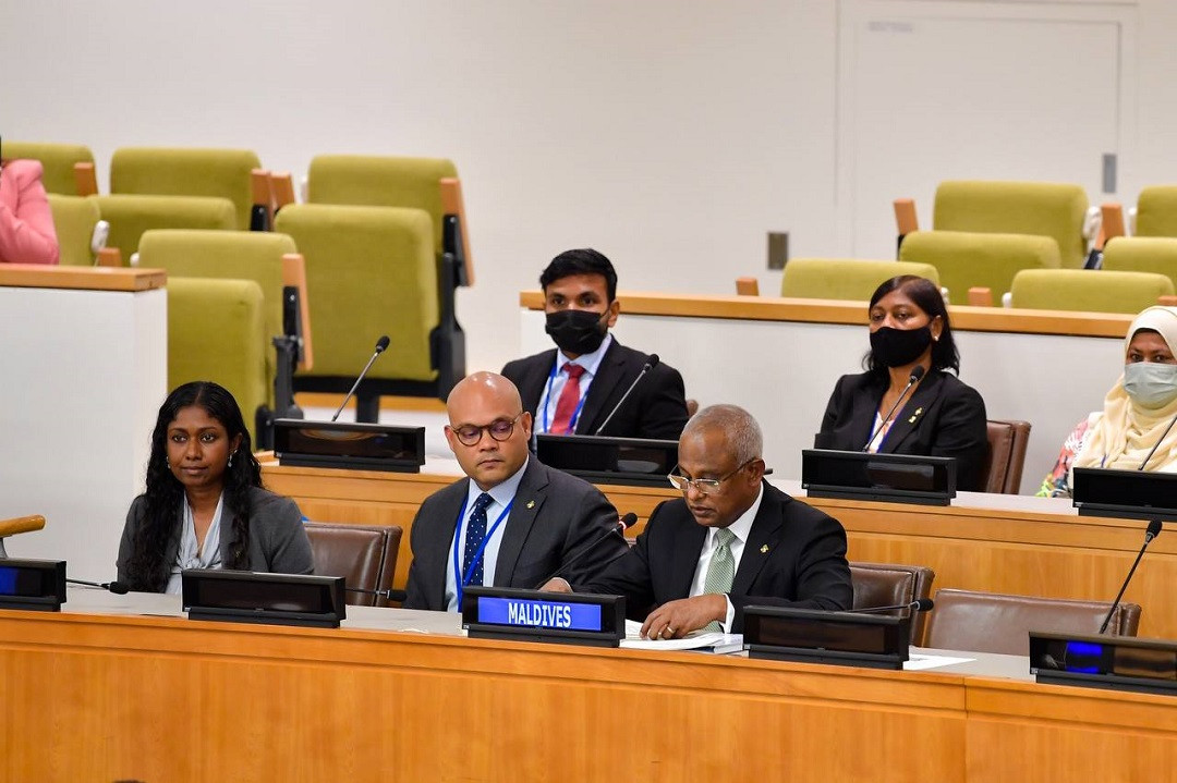 ޑަރބަން ޑެކްލެރޭޝަން އެންޑް ޕްރޮގްރާމް އޮފް އެކްޝަން އަށް 20 އަހަރު ފުރުން ފާހަގަކުރުމަށް ބޭއްވެވި ޙަފްލާގައި ރައީސް ވާހަކަފުޅުދައްކަވަނީ