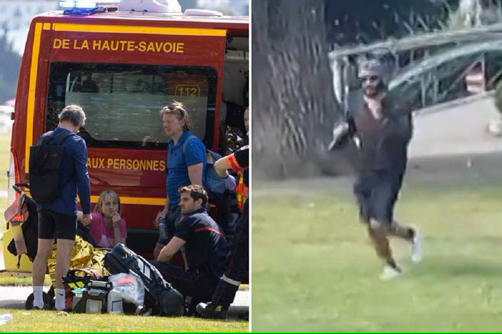 ފްރާންސްގެ އެނެސީގައި ހަމަލާދިން މީހާ (ކ) އަދި ޒަހަމްވި ކުއްޖަކަށް ޕެރެމެޑިކުން ފަރުވާދެނީ (ވ)