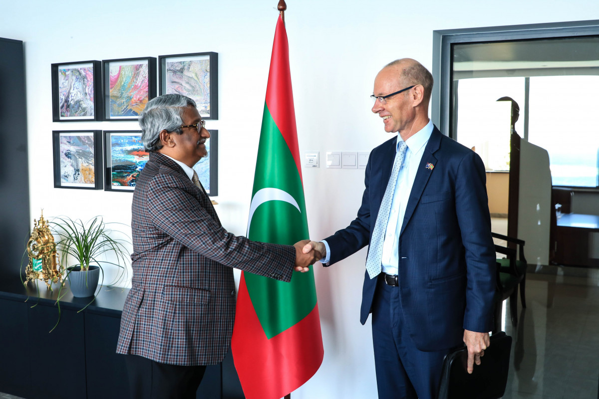 Australian High Commissioner Paul Stephens and Minister of State for Foreign Affairs, Ahmed Khaleel