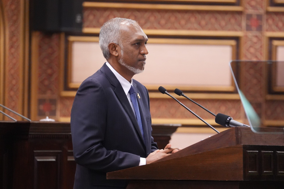 Muizzu delivered his first presidential address at the inaugural parliament sitting held on Monday morning