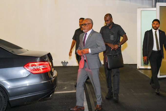 Maldives Parliament Speaker Abdul Raheem departing to Geneva