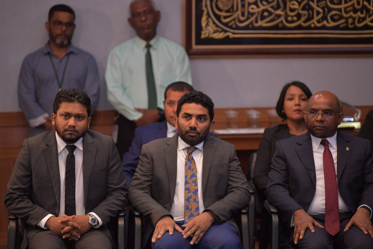 Senior government officials were in attendance during the video conference. Photo: President's Office