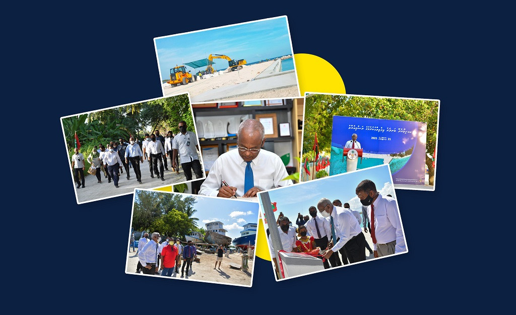 ރައީސް ޞާލިޙްގެ ސަރުކާރުން ކުރައްވަމުން ގެންދަވާ މަސައްކަތްތައް ދައްކުވައިދޭ ފޮޓޯއެއް