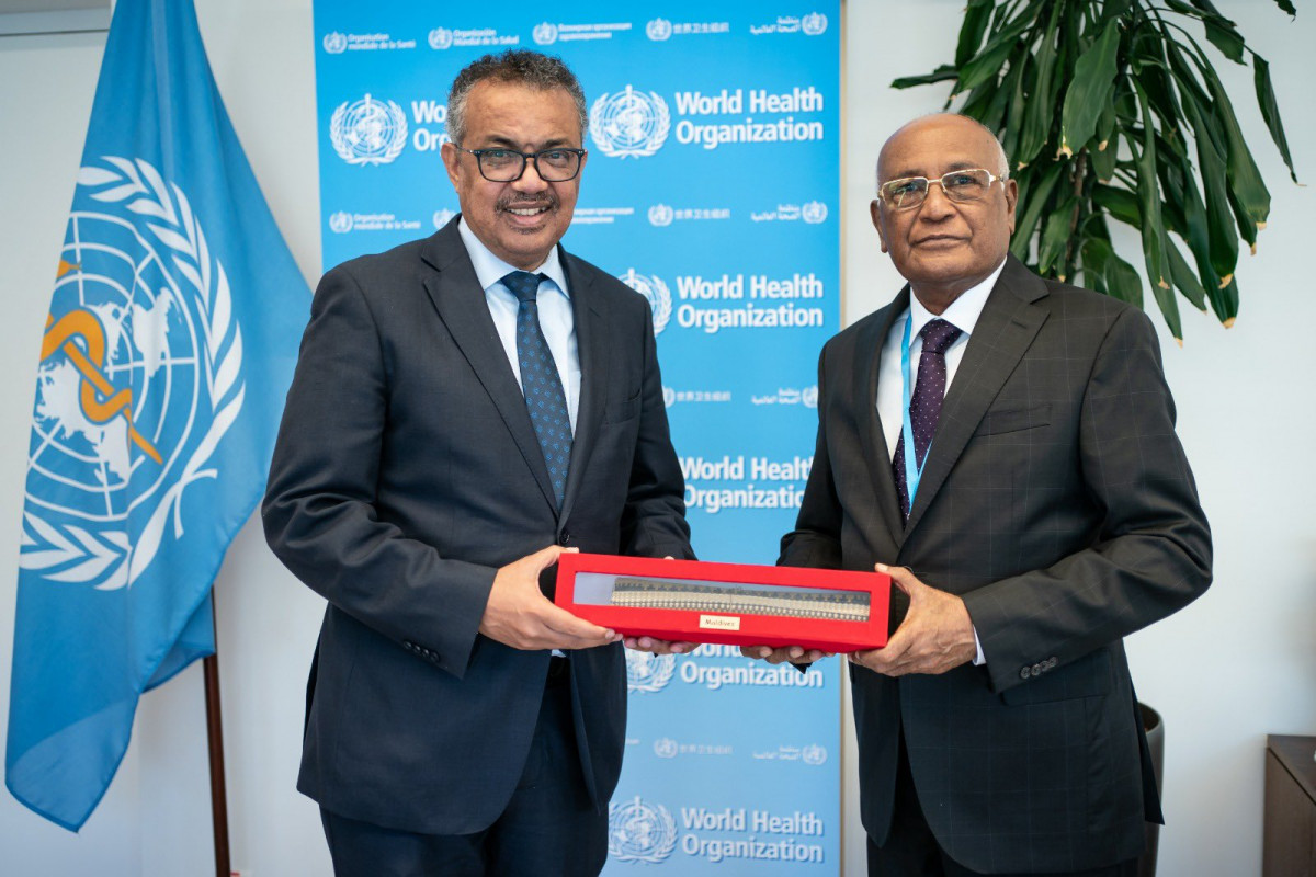 މިނިސްޓަރ އަހުމަދު ނަސީމް ޑަބްލިއުއެޗްއޯގެ ޑިރެކްޓަރ ޖެނެރަލްއާ ބައްދަލުކުރެއްވުން