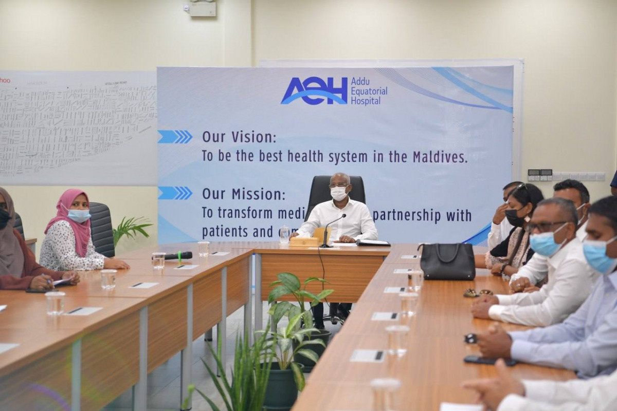 President Solih sat with the management of AEH to discuss concerns regarding delivery of services