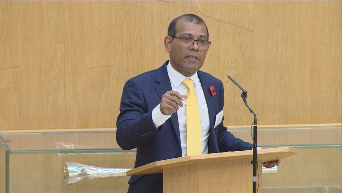 Former President, current Speaker of Parliament Mohamed Nasheed