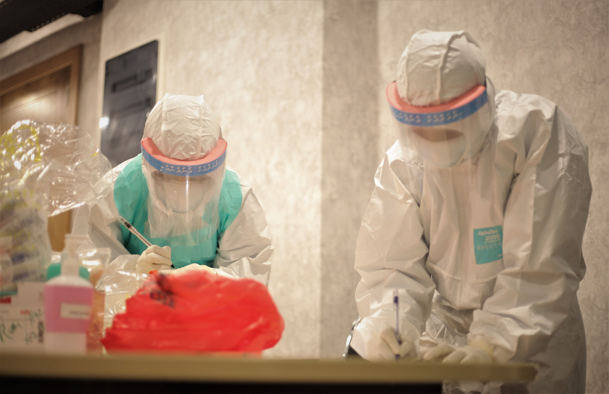 Healthcare workers in the frontlines of the response efforts