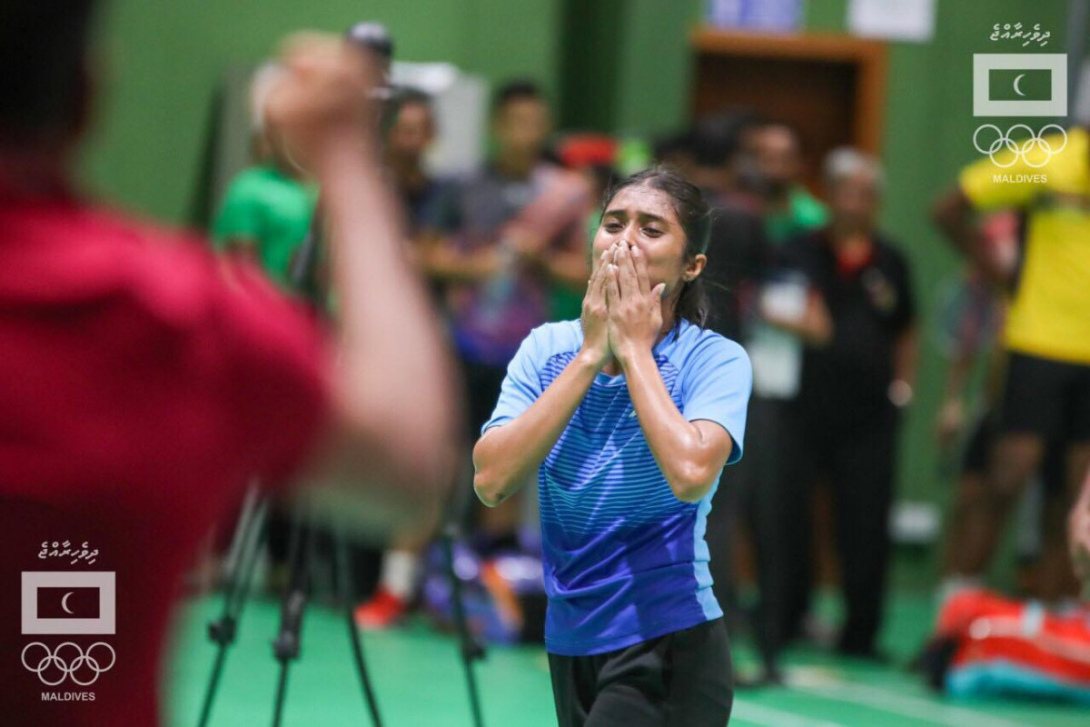 Nabi won the first ever gold medal for Maldives in badminton