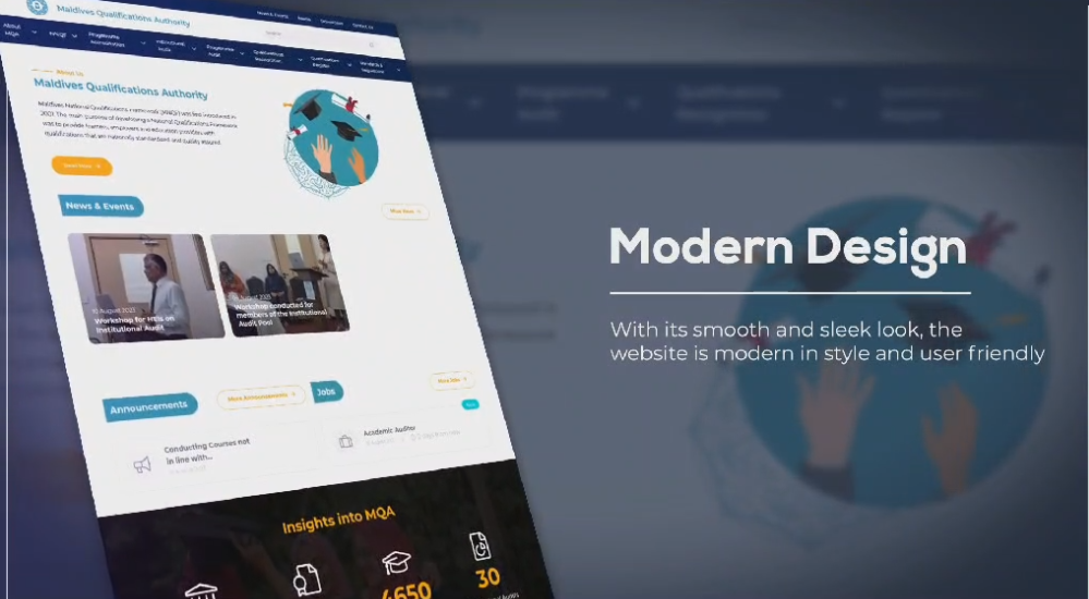 މޯލްޑިވްސް ކޮލިފިކޭޝަންސް އޮތޯރިޓީގެ އައު ވެބްސައިޓް