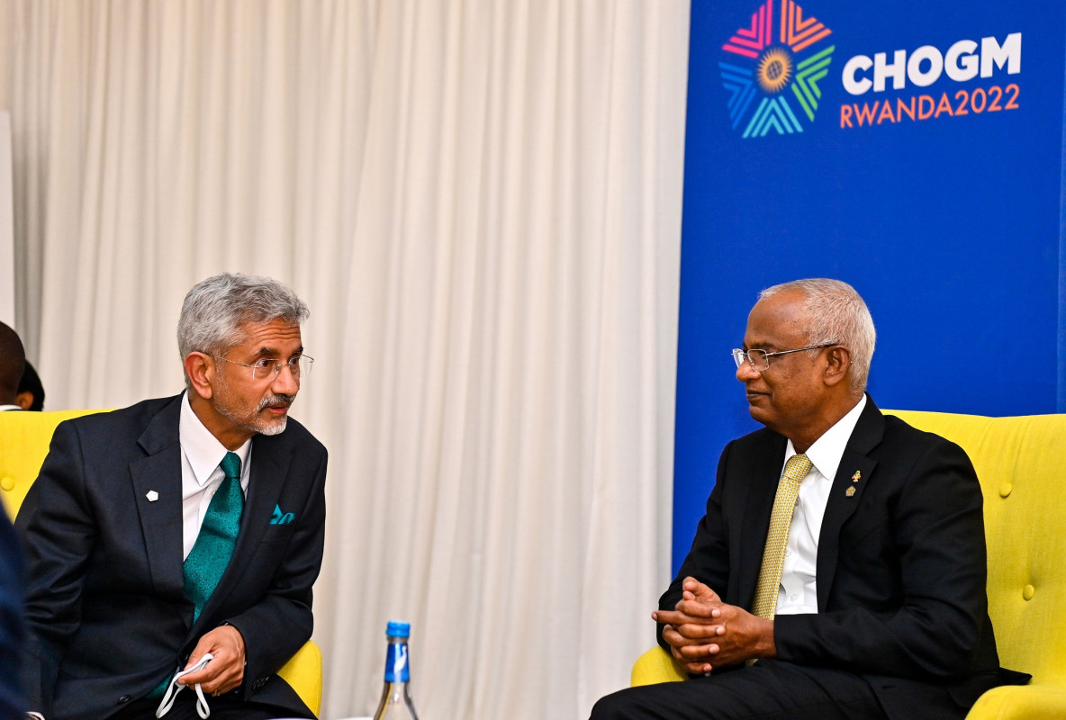 President Ibrahim Mohamed Solih met with Minister of External Affairs of India Subrahmanyam Jaishankar on Friday