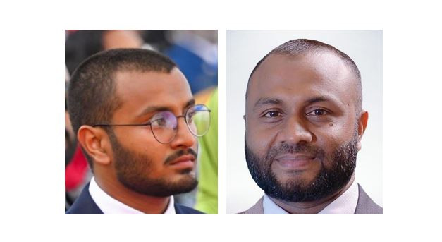 Shaheem (R) and his son Maahil (L)