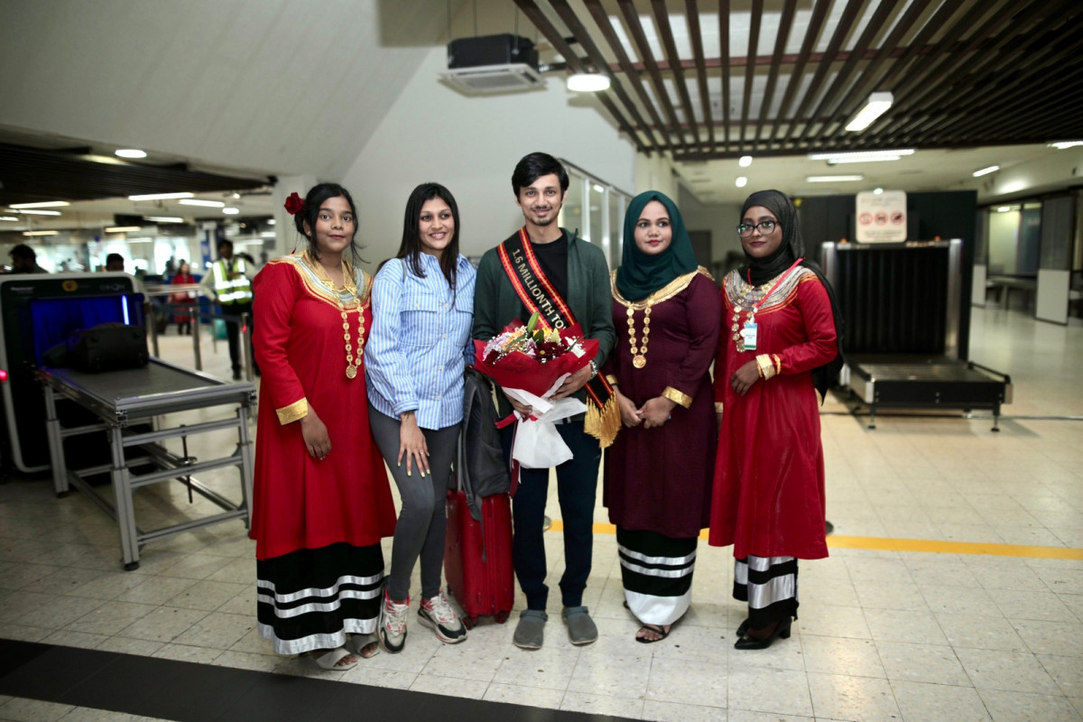 Tourists at Velana International Airport