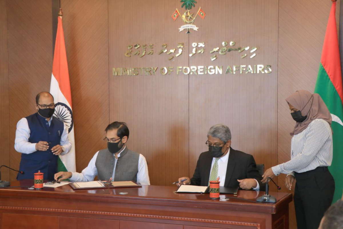 އިންޑިއާއާ ރާއްޖެއާ ދެމެދު އެއްބަސްވުމެއްގައި ސޮއިކުރުމުގެ ރަސްމިއްޔާތު