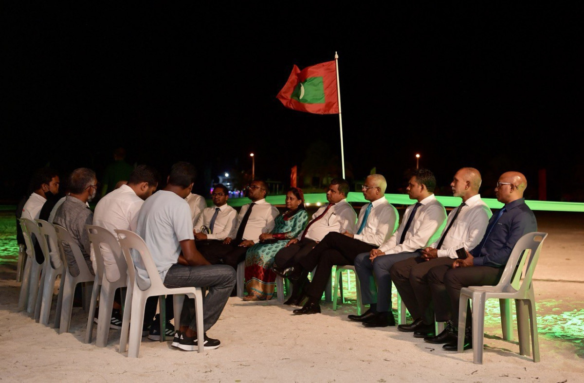 The president and the Gaafaru fisher community discussed progress of fishing on Friday