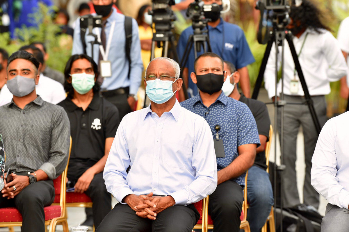 ނޭޝަނަލް މާރޝަލް އާރޓްސް ސެންޓަރ އަދި ހުޅުމާލެ ޓީޓީ ހޯލް ހުޅުވުމުގެ ރަސްމިއްޔާތުގައި ރައީސް ސޯލިހު ބައިވެރިވެވަޑައިގަންނަވަނީ