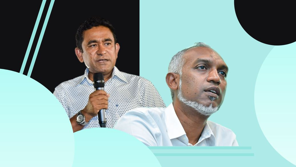 މިހާރުގެ ރައީސުލްޖުމްހޫރިއްޔާ ޑޮކްޓަރު މުޢިއްޒު އަދި ކުރީގެ ރައީސް ޔާމީން