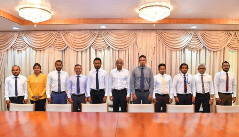 President Ibrahim Mohamed Solih held a meeting with the Fuvahmulah City Council members at the President’s Office on Wednesday