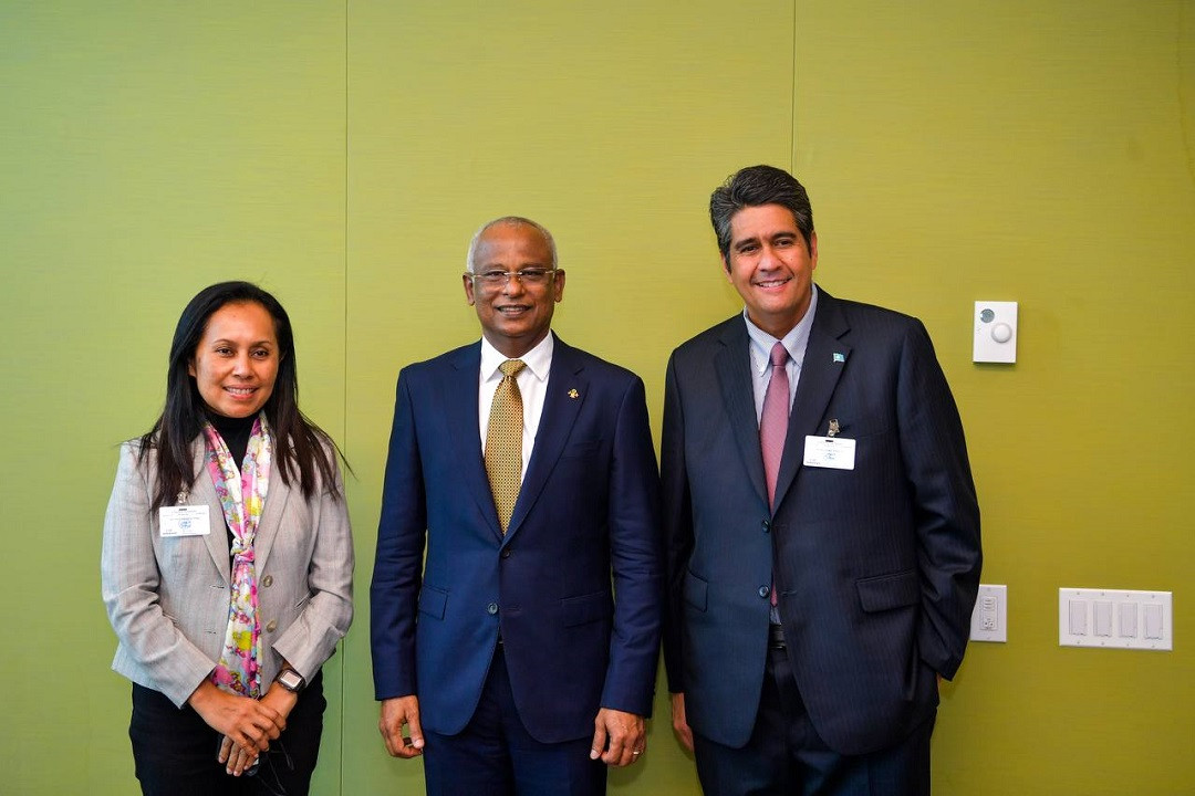 President Solih meets Palau President on the sidelines of UNGA 76